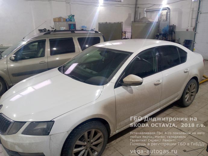 Установка ГБО Диджитроник на Skoda Octavia (Шкоду Октавия), 2018 г.в., 1.6 л., 110 л.с., пробег: 284 536 км