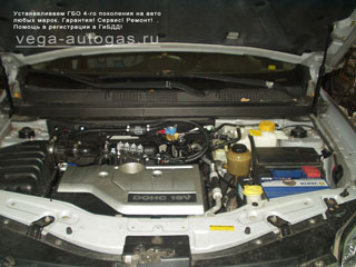 Установка ГБО Впрыск Альфа S на Chevrolet Captiva 2,4 л. 136 л. с., с торовым баллоном 66 литров в багажнике: 413-49-36