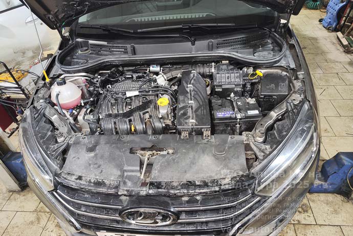 Альфа МS в подкапотном пространстве, установка на Ладу Аура, 2025 г.в., 1.8 л., 122 л.с., пробег: 7 226 км., тороидальный баллон 54 литра в багажнике, в нише запасного колеса, ВЗУ в лючке бензобака, Нижний Новгород, Дзержинск