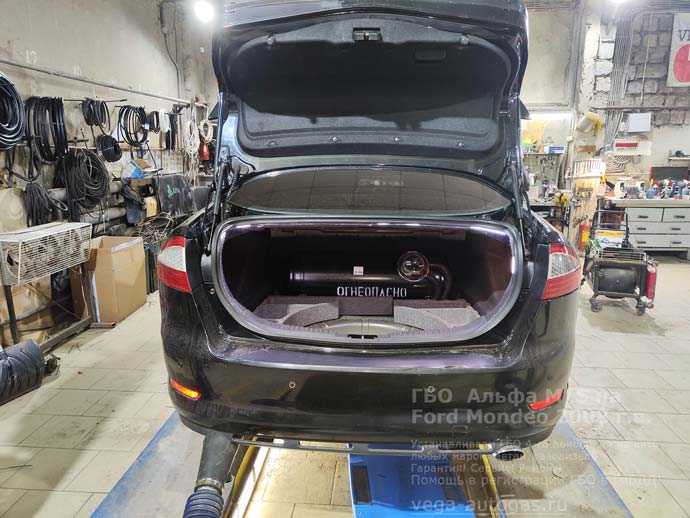 Газ на Ford Mondeo (Форд Мондео) 2008 г.в., 2.3 л., 161 л.с., с пробегом 275 504 км., ГБО Альфа М/S